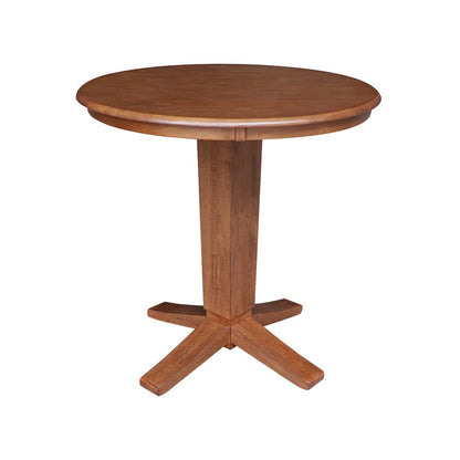 36 in Round Top Counter Height Dining Table with 4 Stools - 5 Piece Set