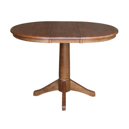 36" Round Extension Dining Table with 4 Chairs- 557455