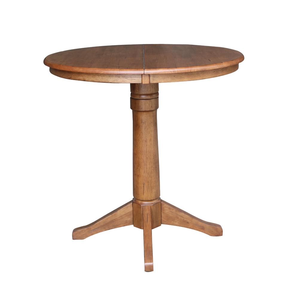 36" Round Extension Dining Table with 2 San Remo Stools- 557462