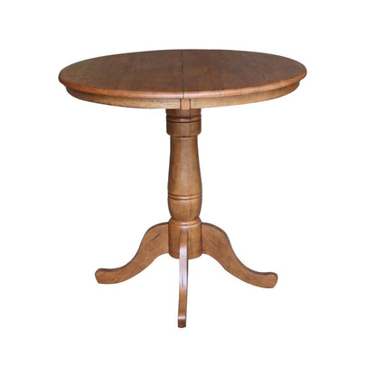 36" -Round Extension Dining Table with 2 Stools- 557332
