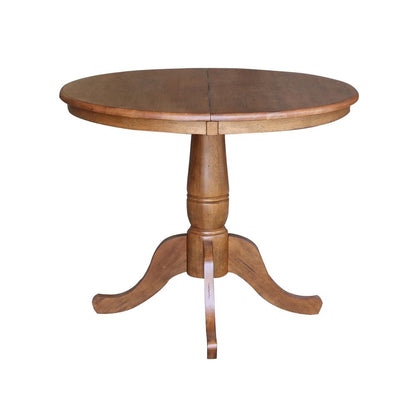 36"- Round Extension Dining Table with 2 Chairs- 557257