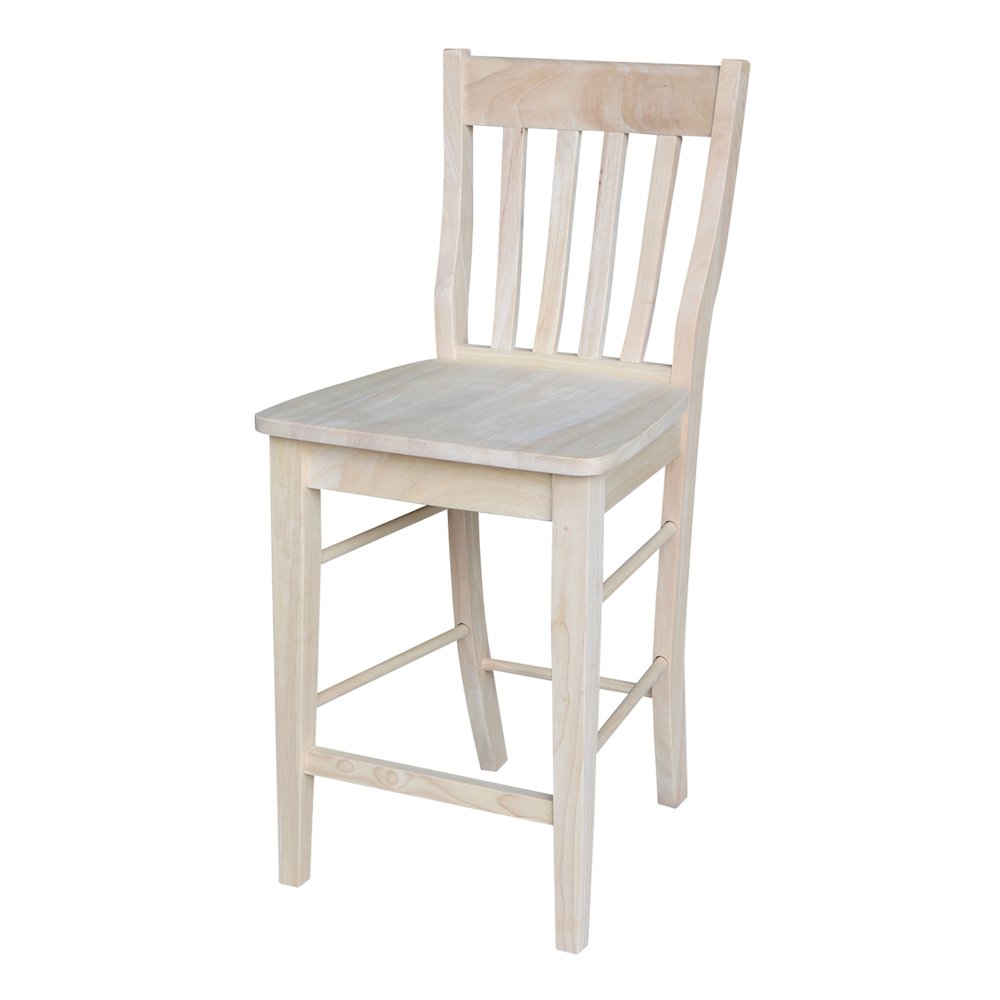 42 in Counter Height Dining Table with 2 Stools in Unfinished - 3 Piece Set