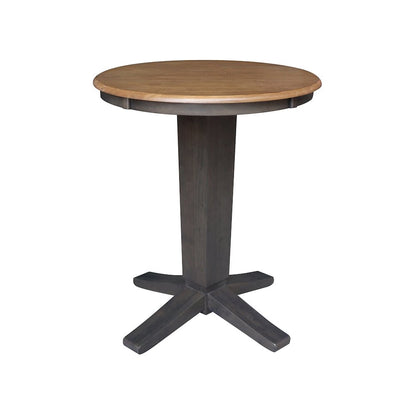 30 in Round Top Counter Height Dining Table with 2 Stools - 3 Piece Set