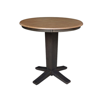 36 in Round Top Counter Height Dining Table with 2 Stools - 3 Piece Set