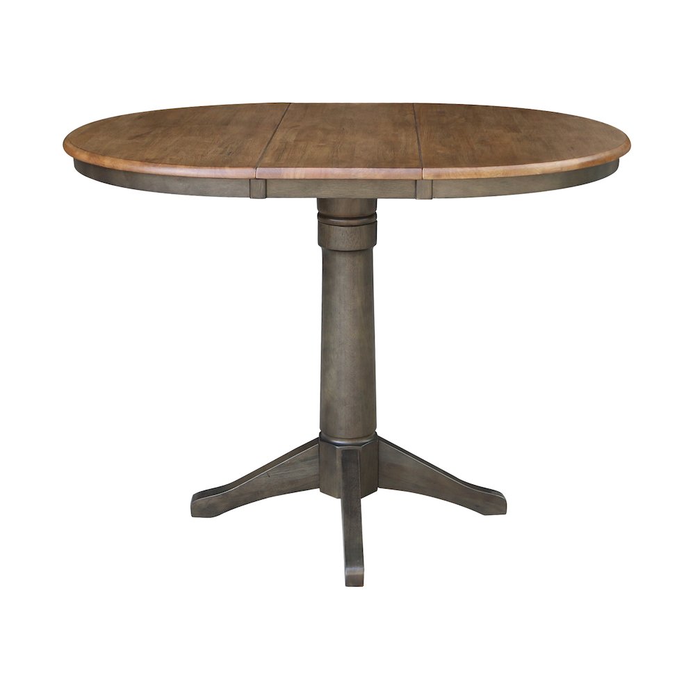 Set of 5 pcs - 36" Round Extension Dining table with 4 counterHeight stools- 74224