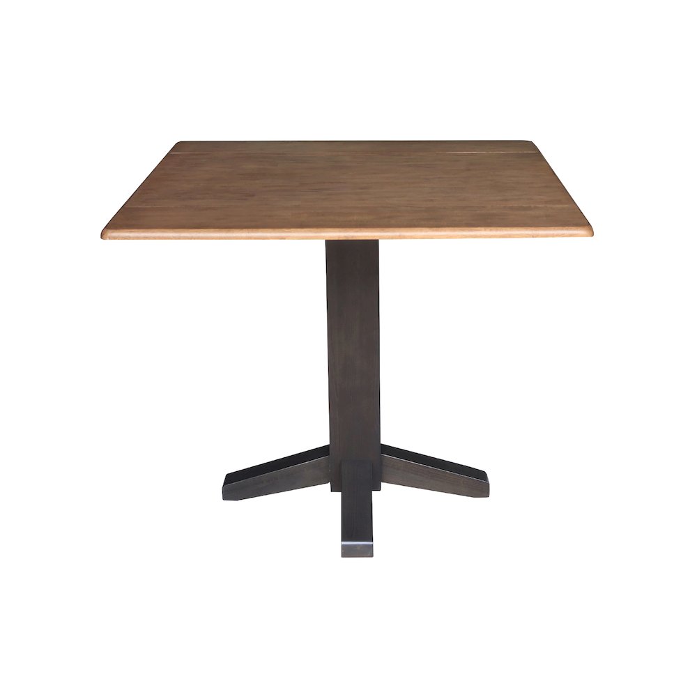 Set of 5 pcs - 36" Square Dual drop leaf dining table with 4 RTA chairs