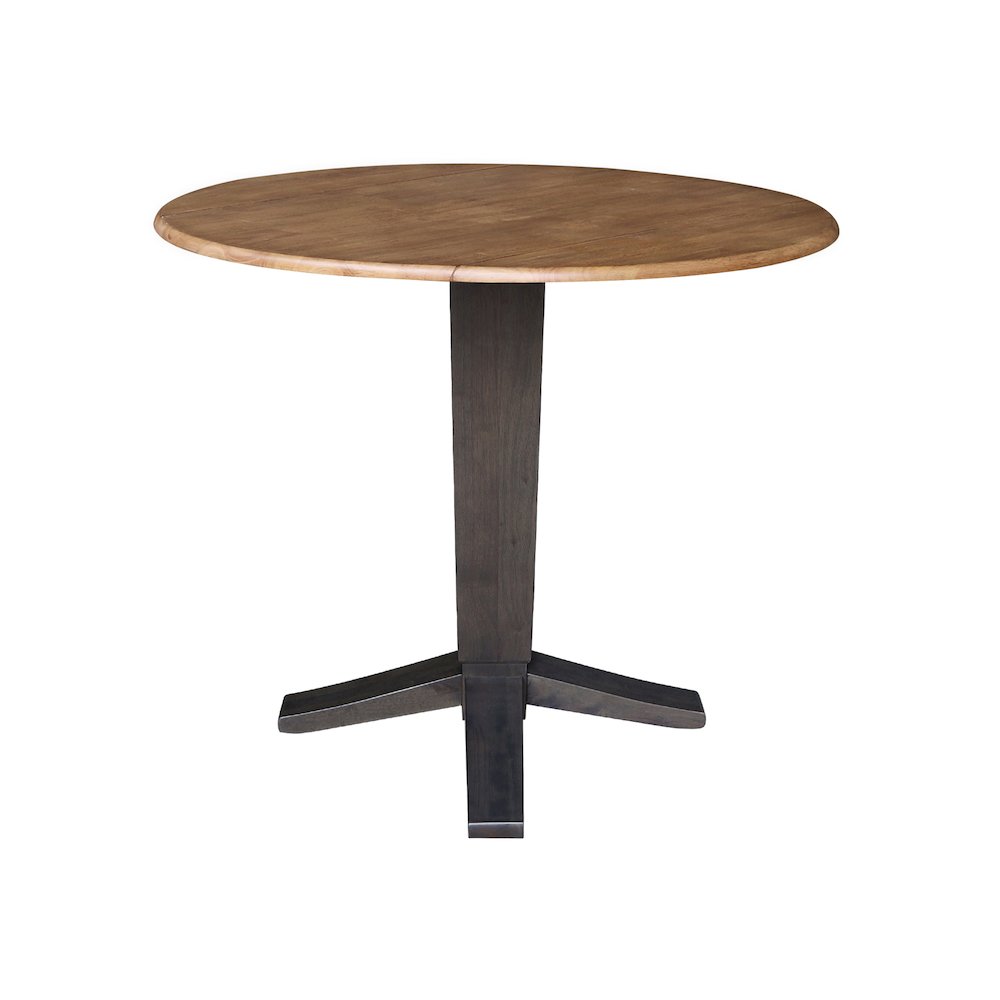 42 in Round Dual Drop Leaf Pedestal Counter Height Dining Table