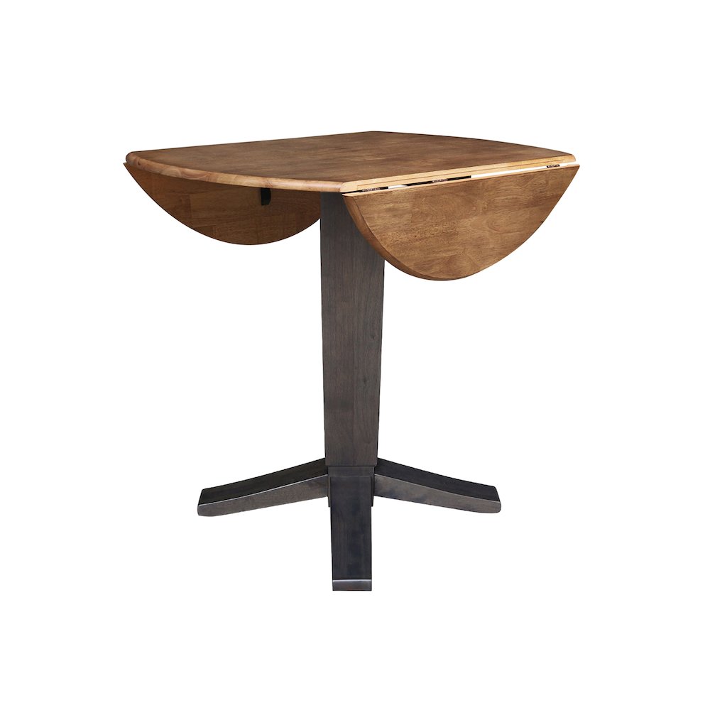 42 in Round Dual Drop Leaf Pedestal Counter Height Dining Table