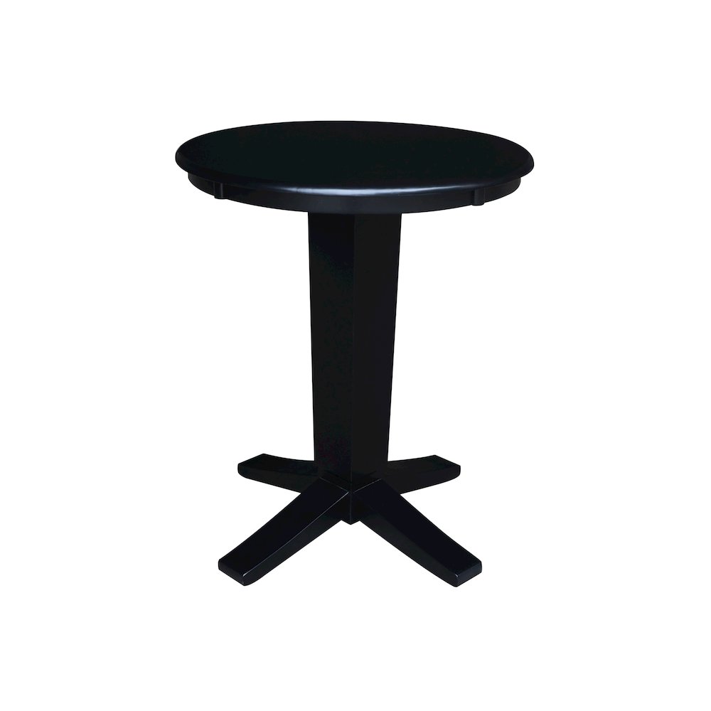 30 in Round Top Counter Height Dining Table with 2 Stools - 3 Piece Set