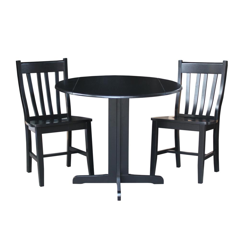 36" Dual Drop Leaf Table With 2 San Remo Chairs