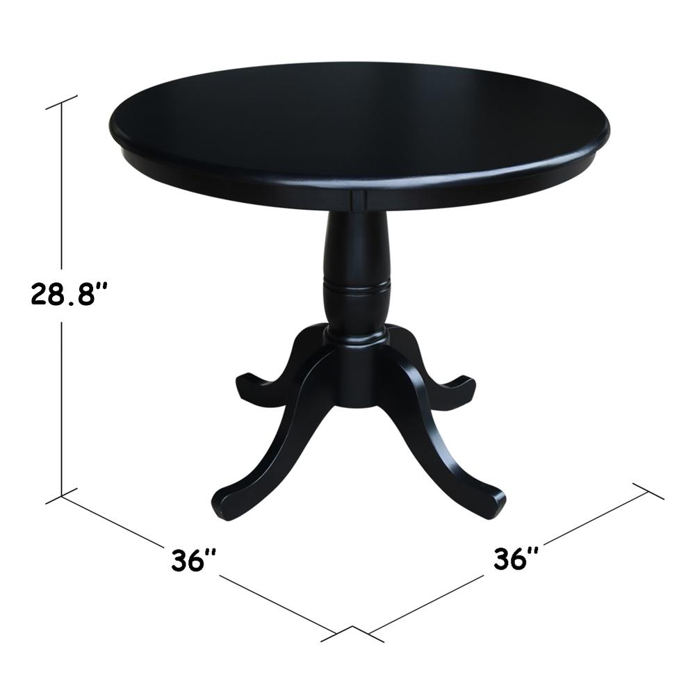 36" Round Top Pedestal Table - 29.1"H