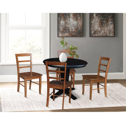 36 in Round Dining Table with 12 and 4 Dining Chairs - 5 Piece Set