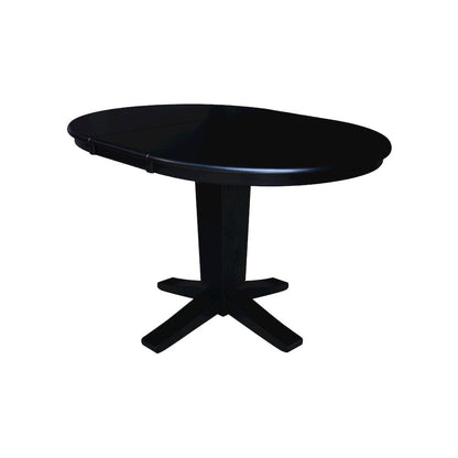 36 in Round Dining Table with 12 and 4 Dining Chairs - 5 Piece Set