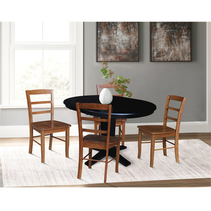 36 in Round Dining Table with 12 and 4 Dining Chairs - 5 Piece Set