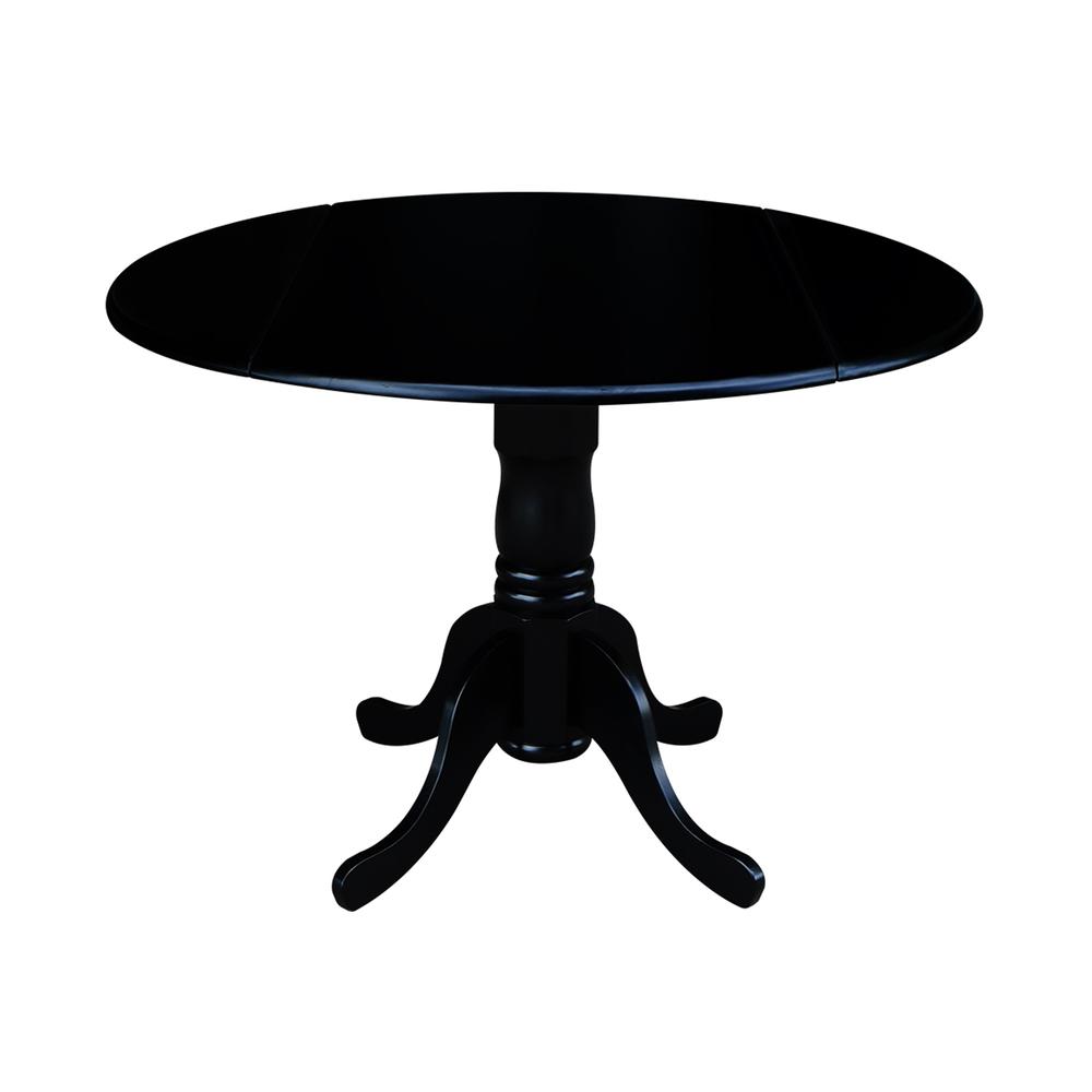 42 in. Dual Drop Leaf Table with 2 Ladder Back Dining Chairs