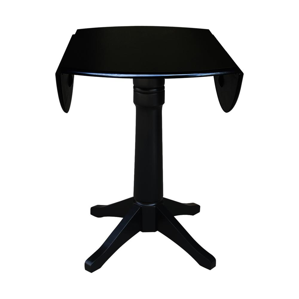 42" Round Dual Drop Leaf Pedestal Table,  30.3"H