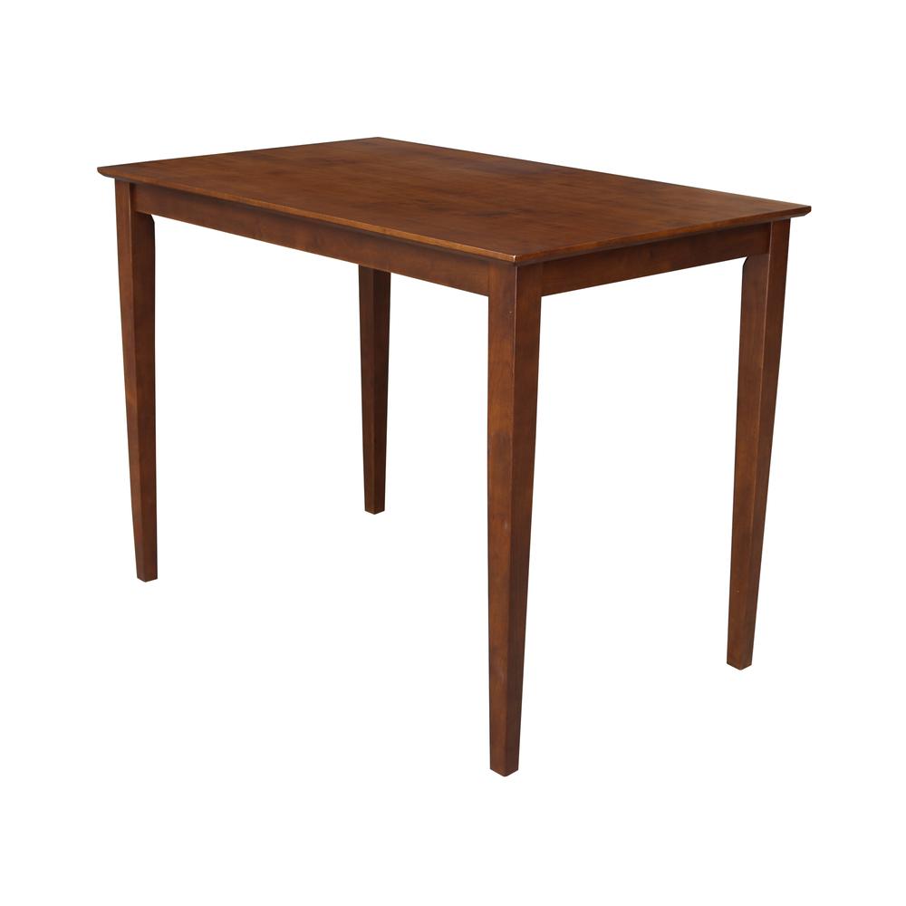 30x48 Counter Height Dining Table with 4 Counter Height Stools in Espresso