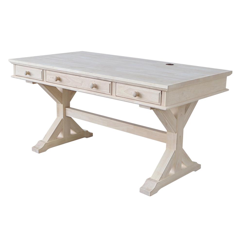 Executive Desk - With Canyon Base, Unfinished