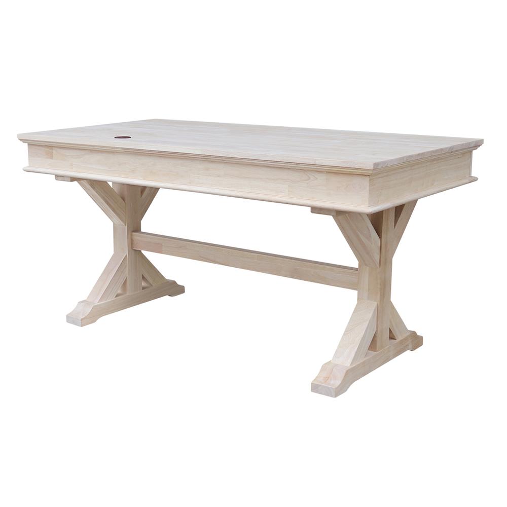 Executive Desk - With Canyon Base, Unfinished