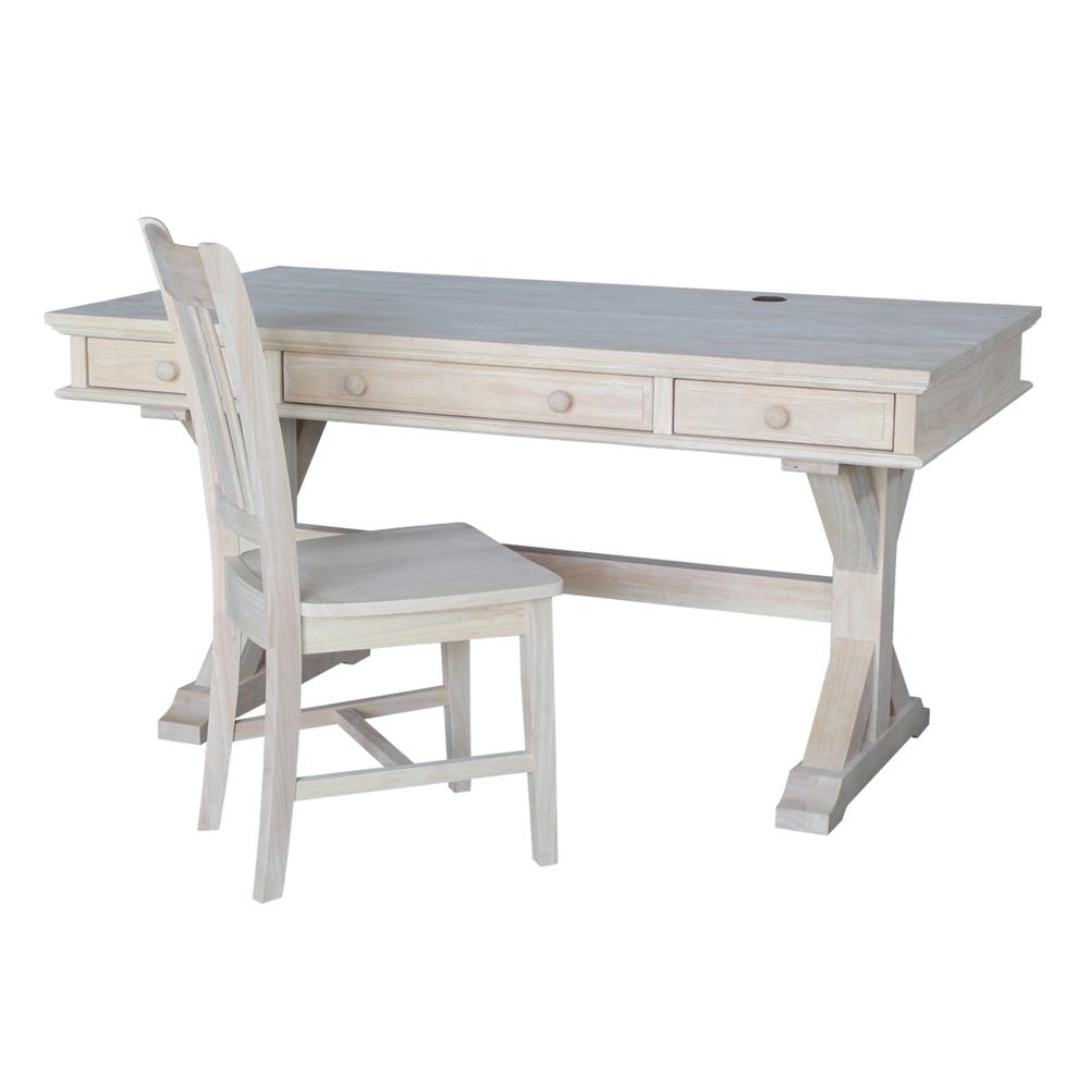 Executive Desk - With Canyon Base, Unfinished