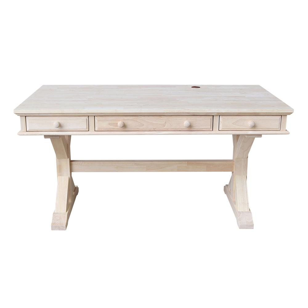 Executive Desk - With Canyon Base, Unfinished