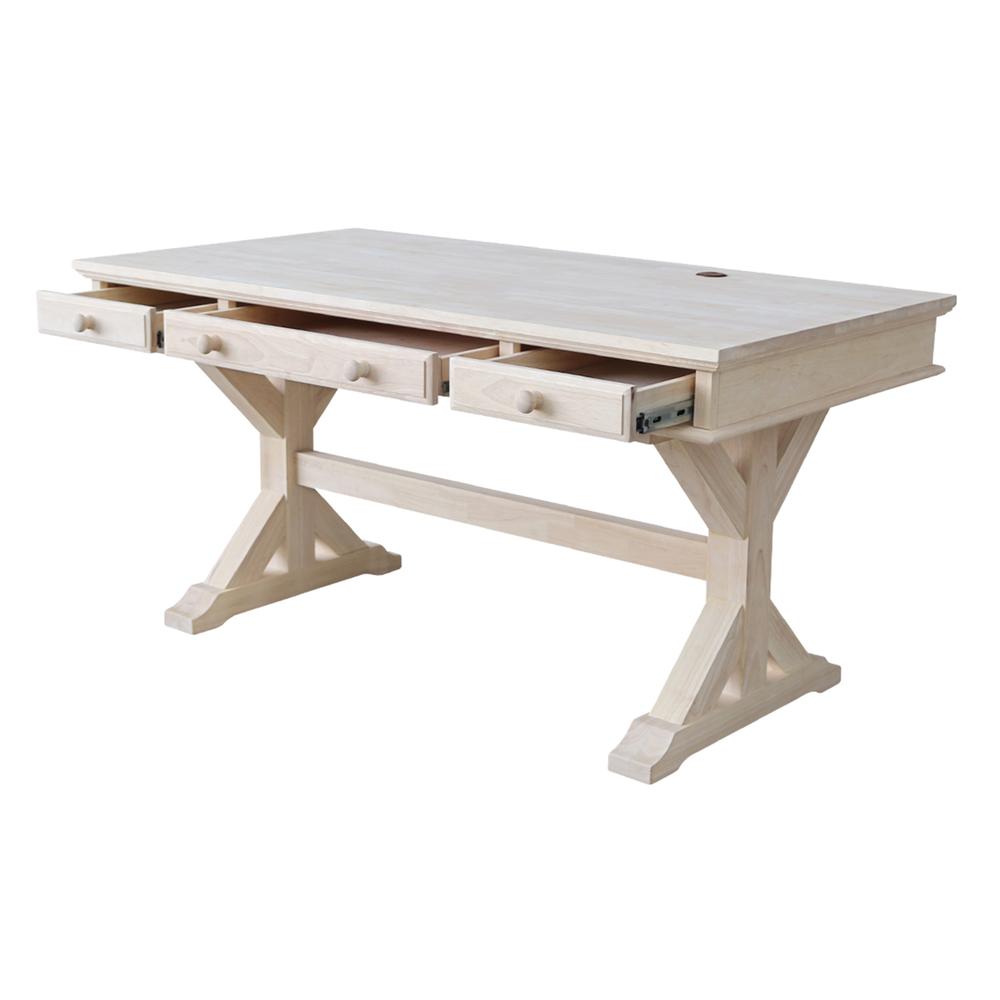 Executive Desk - With Canyon Base, Unfinished