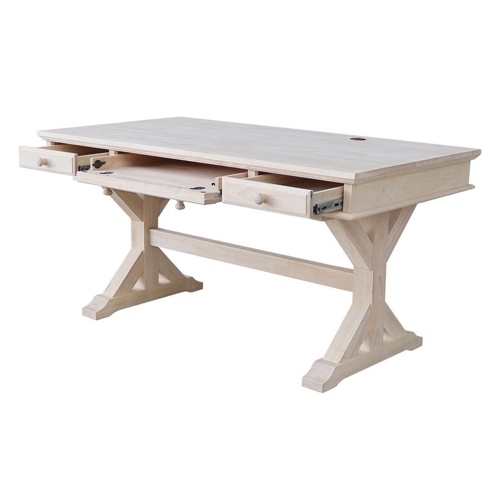 Executive Desk - With Canyon Base, Unfinished