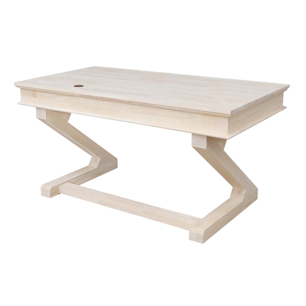 Executive Desk - With Zosiac Base, Unfinished