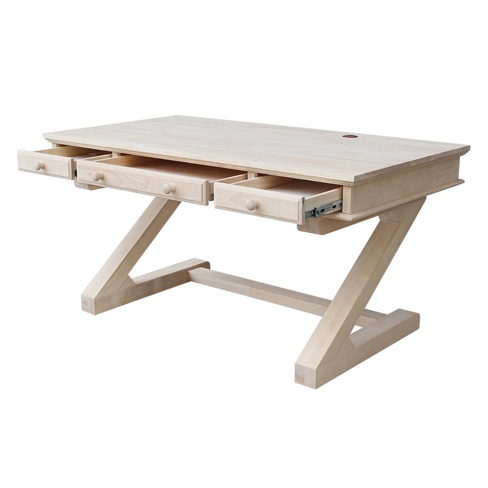 Executive Desk - With Zosiac Base, Unfinished