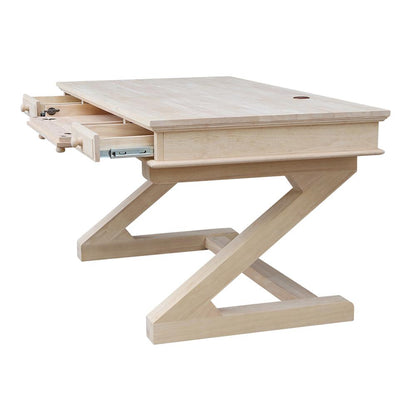 Executive Desk - With Zosiac Base, Unfinished