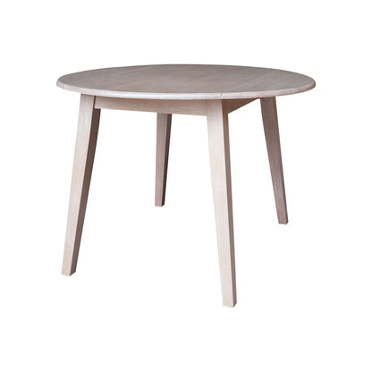 42" Round Dual Drop Leaf Dining Table with 4 Chairs