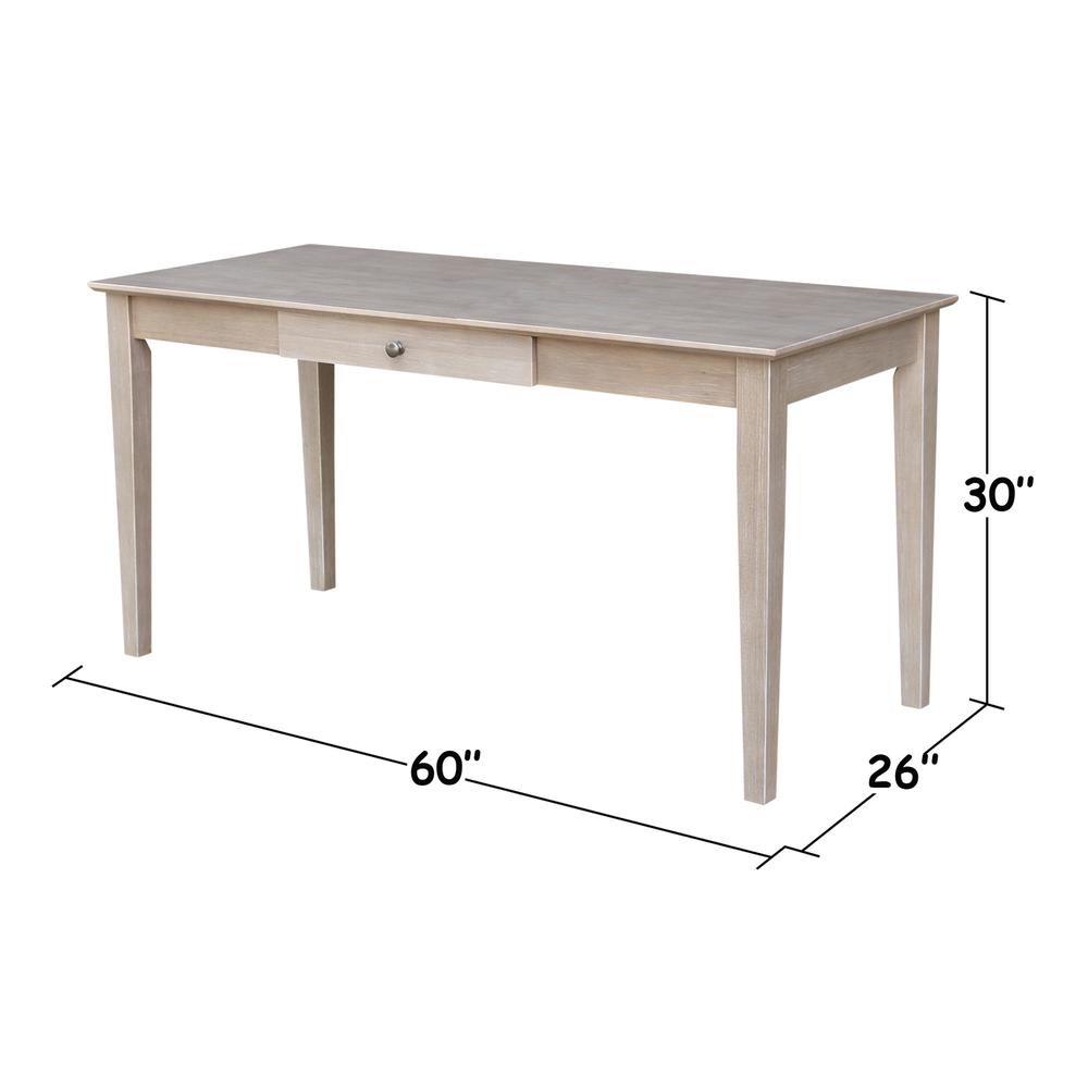 Writing Desk With Drawer - Large, Washed Gray Taupe