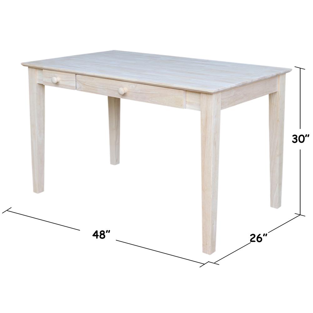 Computer Desk With Flip Down Drawer, Unfinished