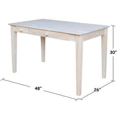 Computer Desk With Flip Down Drawer, Unfinished