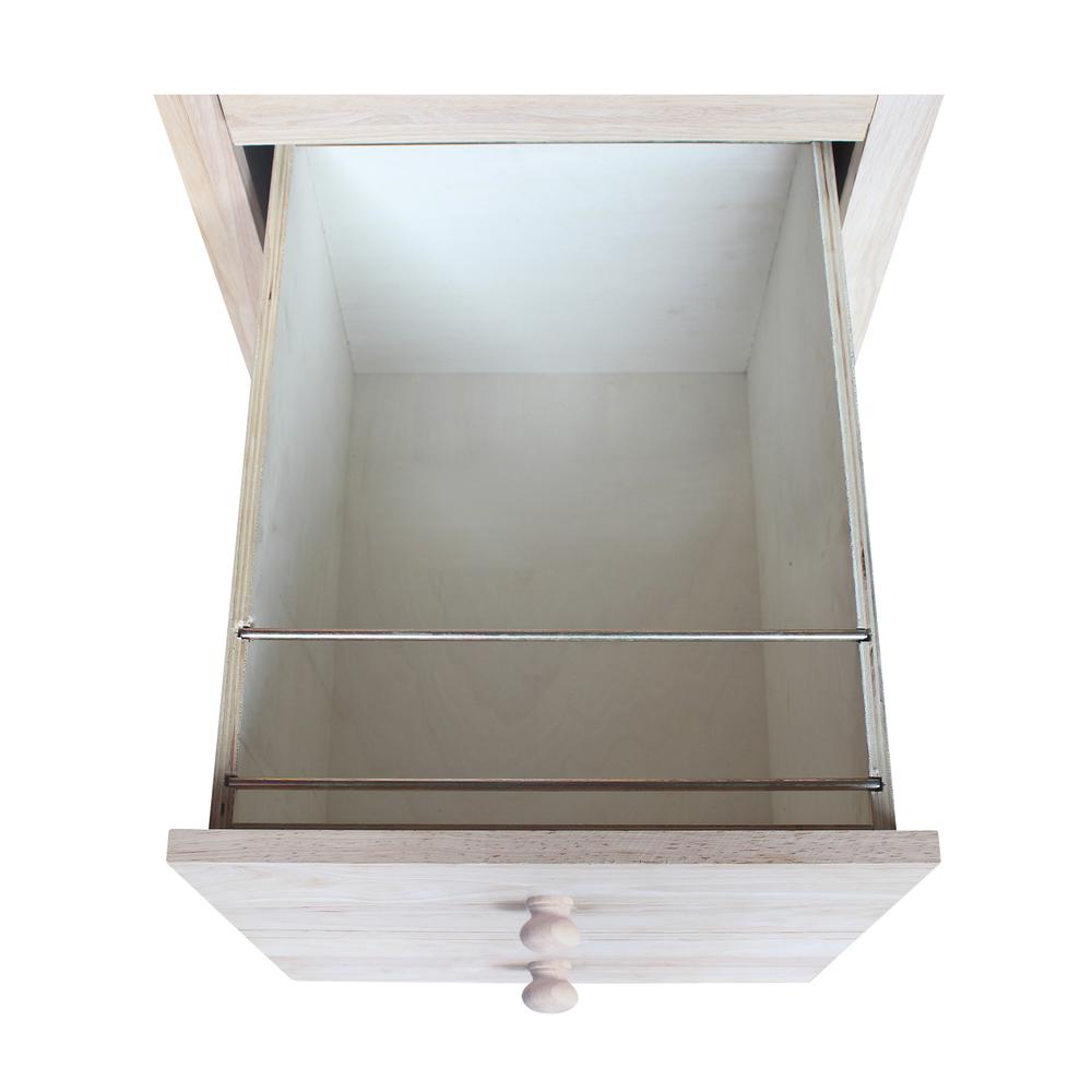 Two drawer File Cabinet, Unfinished