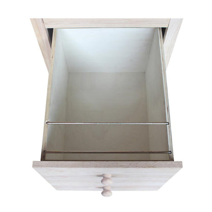 Two drawer File Cabinet, Unfinished