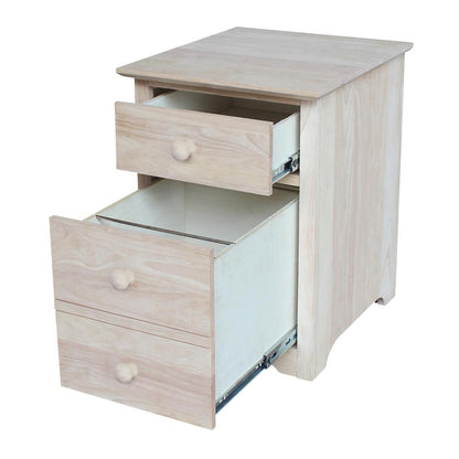 Two drawer File Cabinet, Unfinished