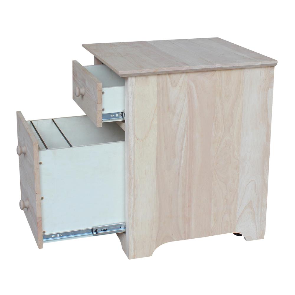 Two drawer File Cabinet, Unfinished