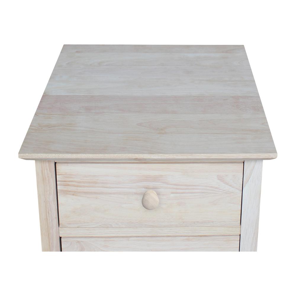Two drawer File Cabinet, Unfinished