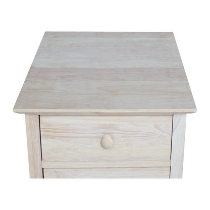 Two drawer File Cabinet, Unfinished