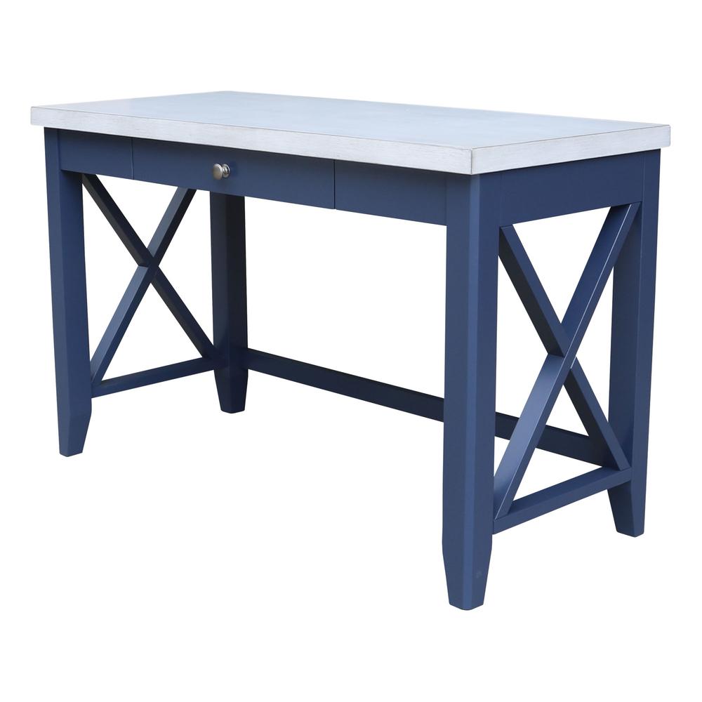 Hampton Desk in Blue/chalk