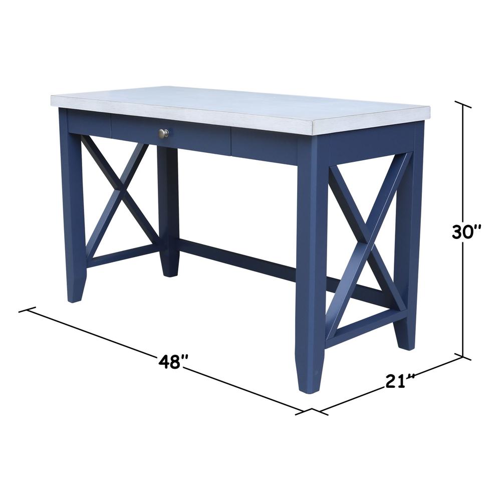 Hampton Desk in Blue/chalk