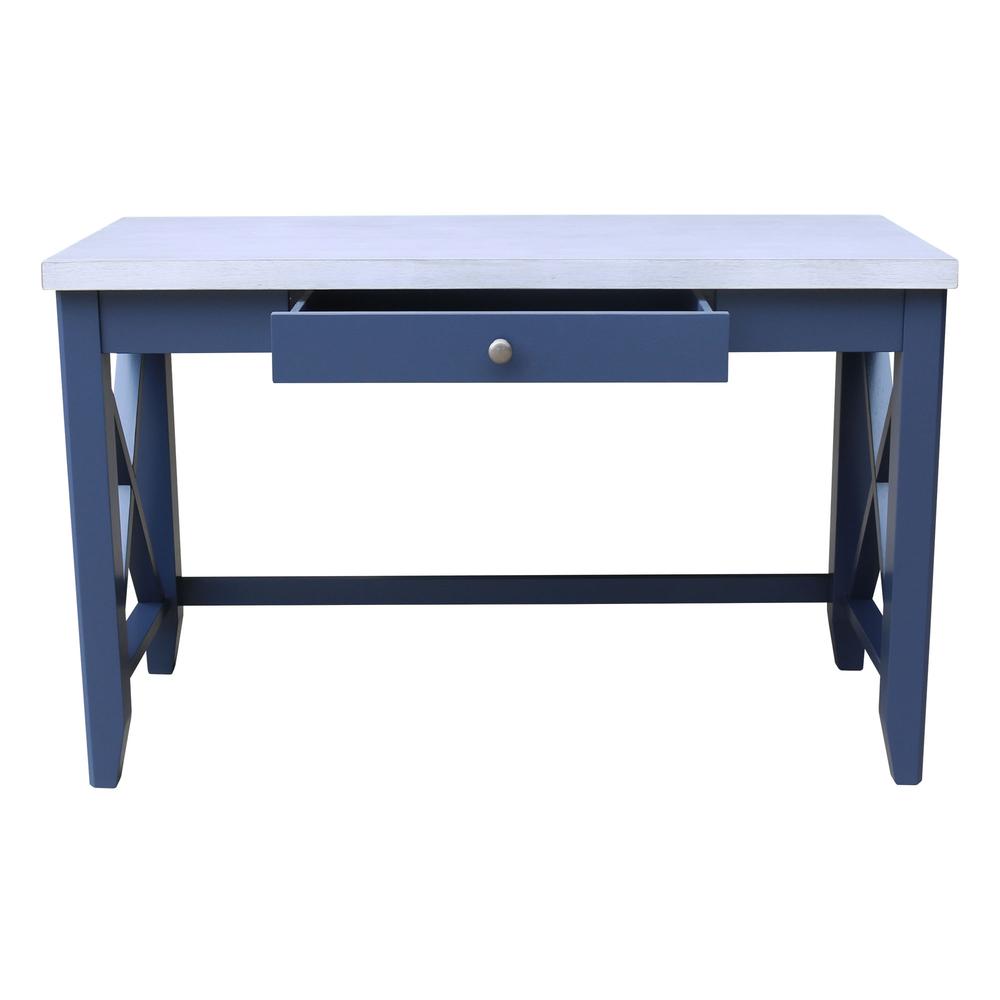 Hampton Desk in Blue/chalk