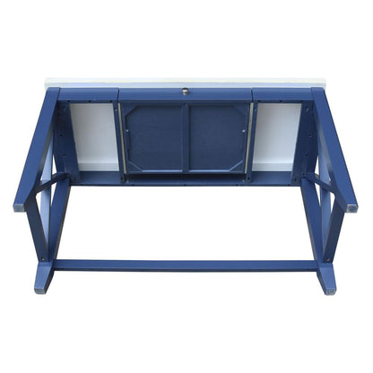 Hampton Desk in Blue/chalk