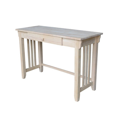 Mission Desk With Drawer, Unfinished
