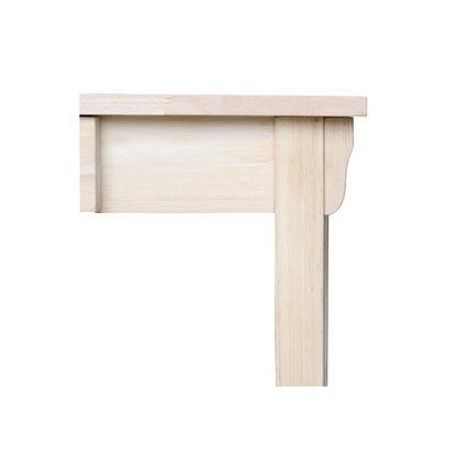 Mission Desk With Drawer, Unfinished
