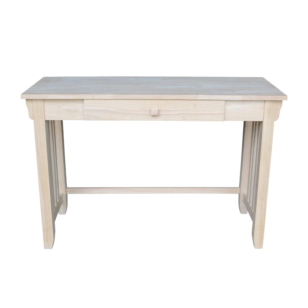 Mission Desk With Drawer, Unfinished