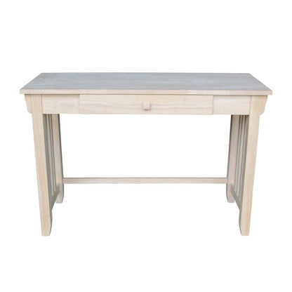 Mission Desk With Drawer, Unfinished