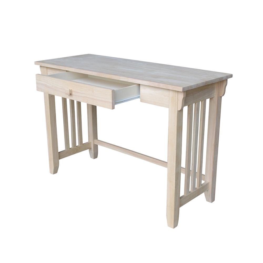 Mission Desk With Drawer, Unfinished