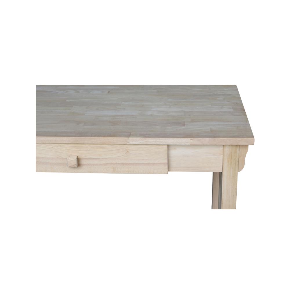 Mission Desk With Drawer, Unfinished